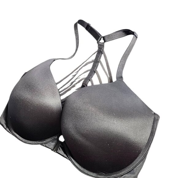 Victoria's Secret Very Sexy Push Up Bra, Front Close, Black, Strappy, 34DDD - Picture 6 of 6